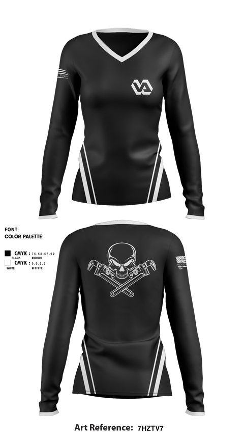 Women's Long Sleeve Vneck Shirt, , , Teamtime, Team time, sublimation, custom sports apparel, team uniforms, spirit wear, spiritwear, sports uniforms, custom shirts, team store, custom team store, fundraiser sports, apparel fundraiser