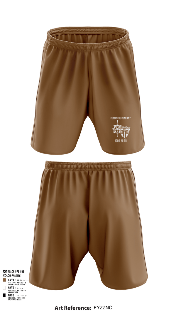 Athletic Shorts With Pockets, Comanche, 309th MI BN, , Teamtime, Team time, sublimation, custom sports apparel, team uniforms, spirit wear, spiritwear, sports uniforms, custom shirts, team store, custom team store, fundraiser sports, apparel fundraiser