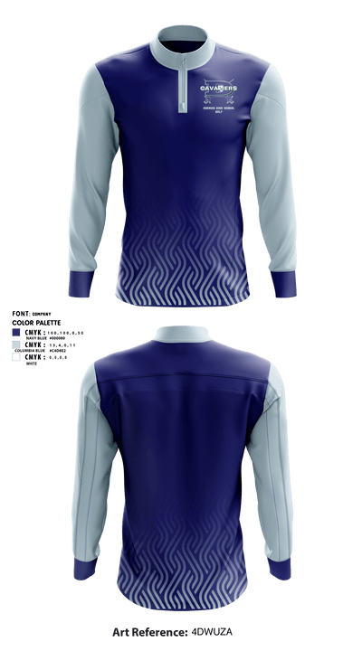 Dorman High School Golf 69976205 Quarter Zip Jacket - 1