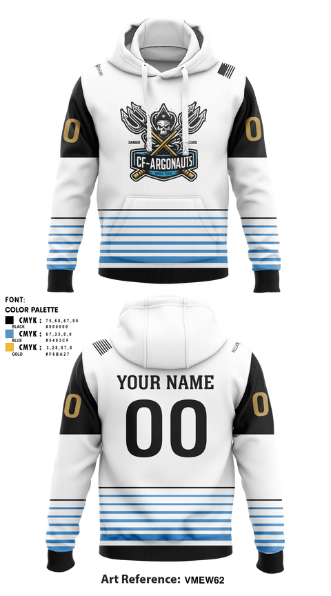 Hoodie, CF-ARGONAUTS, Ice Hockey, Teamtime, Team time, sublimation, custom sports apparel, team uniforms, spirit wear, spiritwear, sports uniforms, custom shirts, team store, custom team store, fundraiser sports, apparel fundraiser