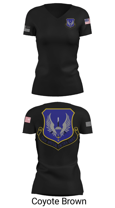 724th Special Tactics Group 79677421 Women's Short Sleeve V-neck Shirt - 20