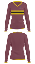 Loveless Academic Magnet High School Soccer 35411119 Women's Long Sleeve V-neck Shirt - 16