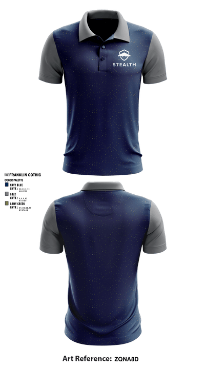 Stealth customs 84323734 Short Sleeve Performance Polo - 1