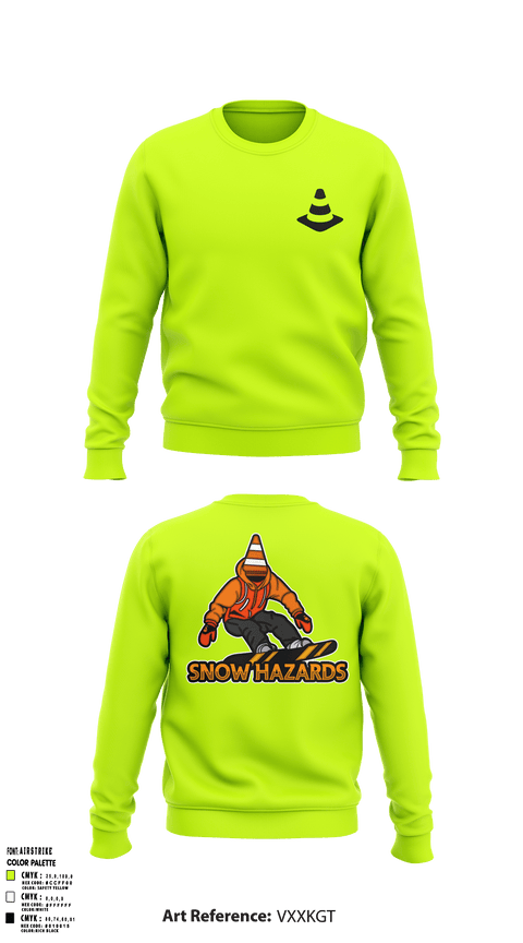 Crew Neck Sweatshirt, Hazardous, , Teamtime, Team time, sublimation, custom sports apparel, team uniforms, spirit wear, spiritwear, sports uniforms, custom shirts, team store, custom team store, fundraiser sports, apparel fundraiser