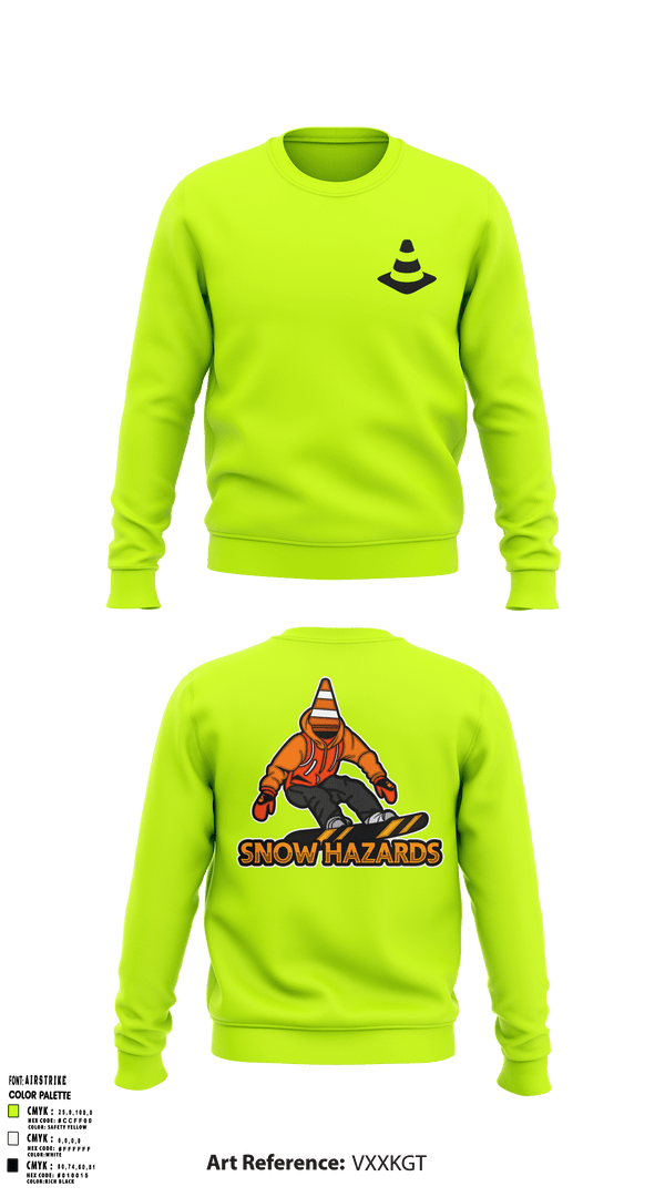 Crew Neck Sweatshirt, Hazardous, , Teamtime, Team time, sublimation, custom sports apparel, team uniforms, spirit wear, spiritwear, sports uniforms, custom shirts, team store, custom team store, fundraiser sports, apparel fundraiser