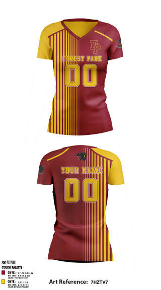 Women's Short Sleeve Vneck Shirt, Forest Park Middle School Volleyball, Women's Volleyball, Teamtime, Team time, sublimation, custom sports apparel, team uniforms, spirit wear, spiritwear, sports uniforms, custom shirts, team store, custom team store, fundraiser sports, apparel fundraiser