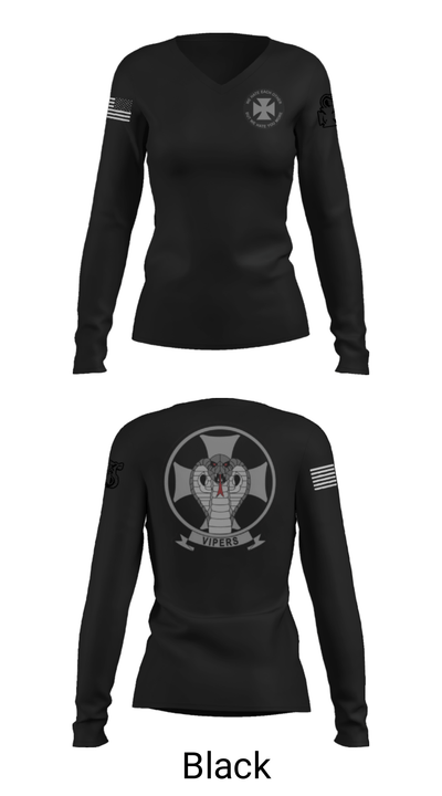 HMLA-169 74224528 Women's Long Sleeve V-neck Shirt - 38