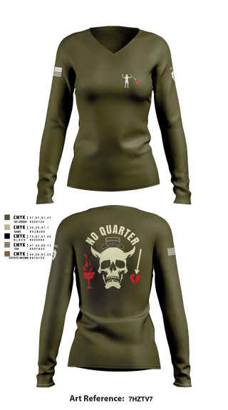 Women's Long Sleeve Vneck Shirt, , Army, Teamtime, Team time, sublimation, custom sports apparel, team uniforms, spirit wear, spiritwear, sports uniforms, custom shirts, team store, custom team store, fundraiser sports, apparel fundraiser