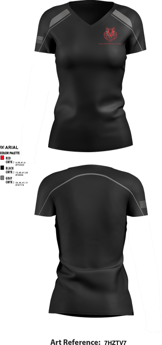 Women's Short Sleeve Vneck Shirt, Ragnarok Ordnance Works, , Teamtime, Team time, sublimation, custom sports apparel, team uniforms, spirit wear, spiritwear, sports uniforms, custom shirts, team store, custom team store, fundraiser sports, apparel fundraiser