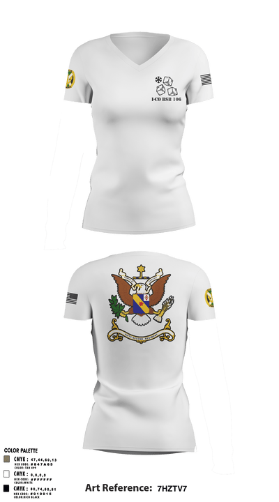 1-155th Dixie Thunder 83572891 Women's Short Sleeve V-neck Shirt - 8