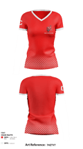 Coquille Senior High School Track 60550768 Women's Short Sleeve V-neck Shirt - 1