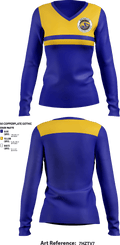 Benicia High School Cheer 6851556 Women's Long Sleeve V-neck Shirt - 1