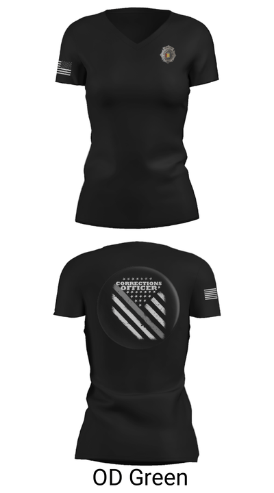 Corrections 26294132 Women's Short Sleeve V-neck Shirt - 22