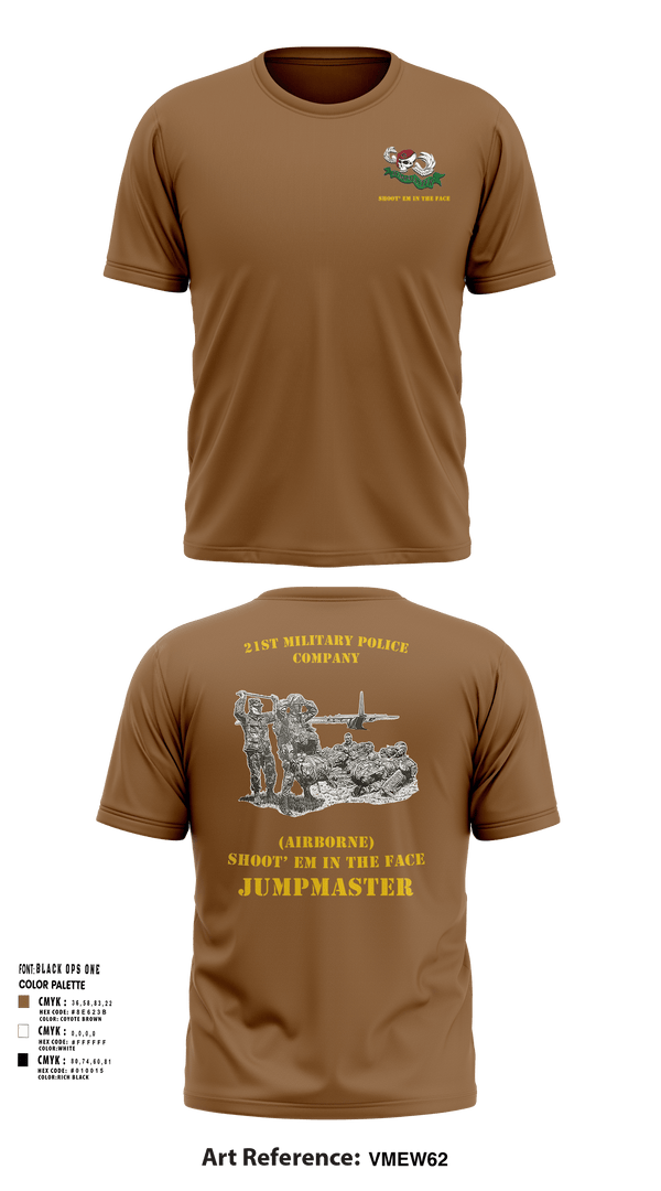 Short Sleeve Performance Shirt, 21ST MILITARY POLICE COMPANY (AIRBORNE), Army, Teamtime, Team time, sublimation, custom sports apparel, team uniforms, spirit wear, spiritwear, sports uniforms, custom shirts, team store, custom team store, fundraiser sports, apparel fundraiser