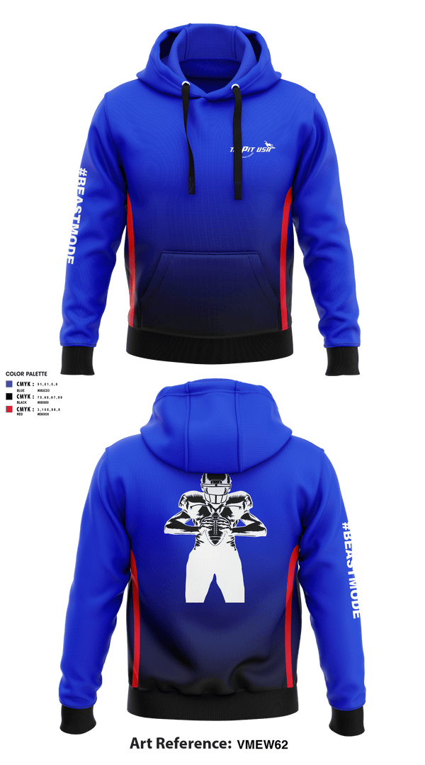 Hoodie, THE PIT U.S.A, Football, Teamtime, Team time, sublimation, custom sports apparel, team uniforms, spirit wear, spiritwear, sports uniforms, custom shirts, team store, custom team store, fundraiser sports, apparel fundraiser