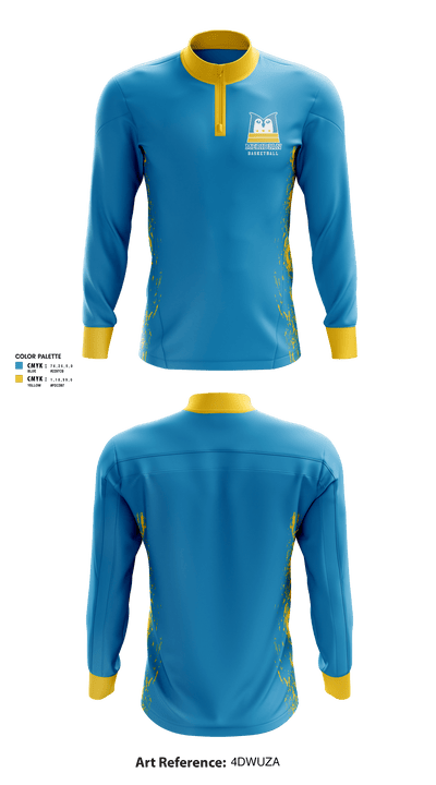Meridian Public Charter School Basketball 37815105 Quarter Zip Jacket - 1