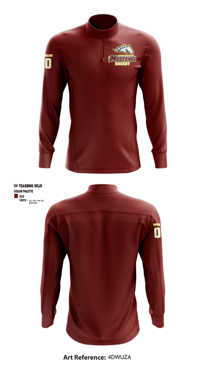 Menomonie High School Ice hockey 95189103 Quarter Zip Jacket - 11