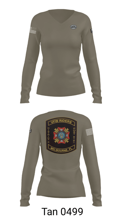VFW Post 8191 13144984 Women's Long Sleeve V-neck Shirt - 41