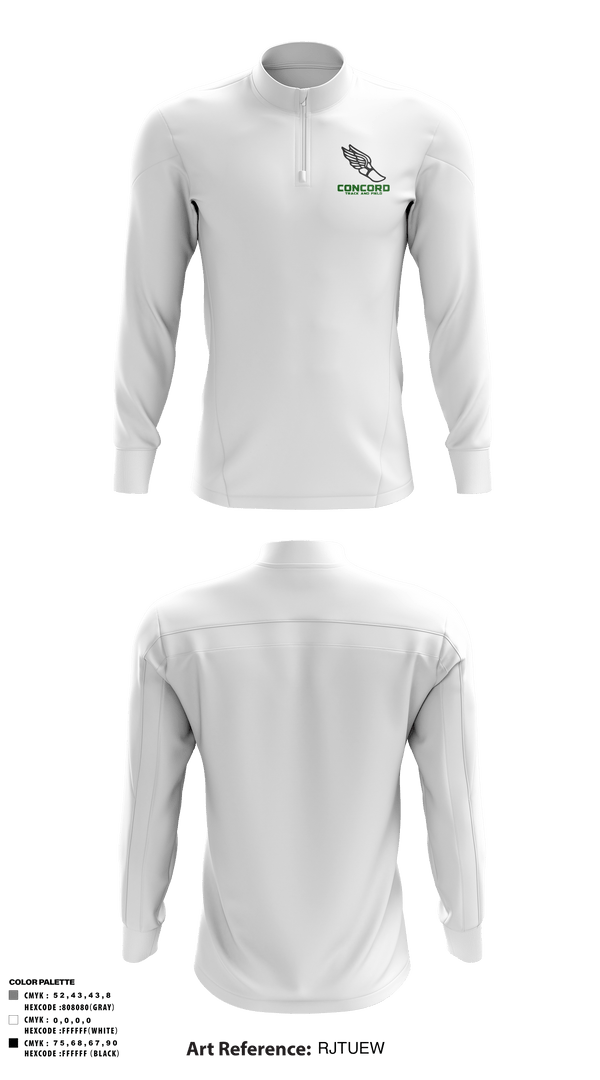 Quarter Zip Jacket, Concord High School Track, Cross Country, Teamtime, Team time, sublimation, custom sports apparel, team uniforms, spirit wear, spiritwear, sports uniforms, custom shirts, team store, custom team store, fundraiser sports, apparel fundraiser
