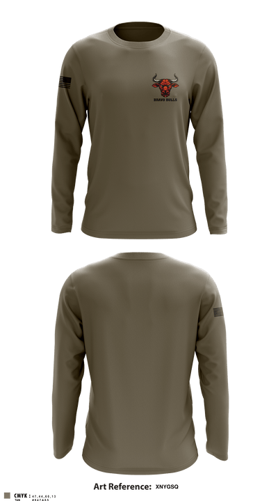 Bravo Bulls 68616846 Long Sleeve Performance Shirt - 2