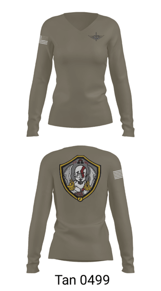 Women's Long Sleeve Vneck Shirt, , Army, Teamtime, Team time, sublimation, custom sports apparel, team uniforms, spirit wear, spiritwear, sports uniforms, custom shirts, team store, custom team store, fundraiser sports, apparel fundraiser