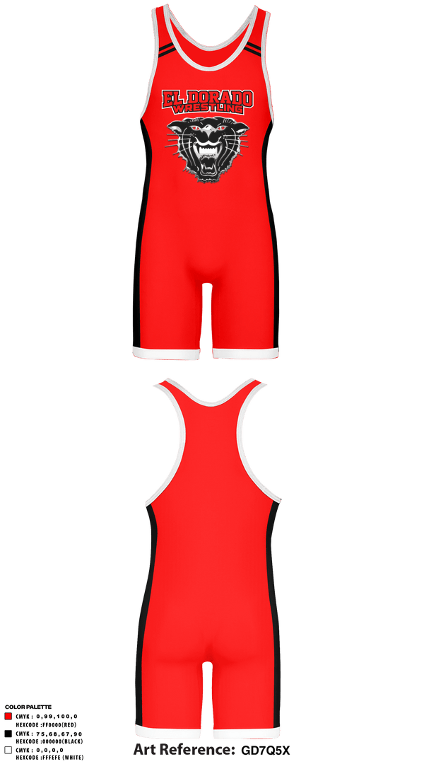 Wrestling Singlet, El Dorado High School Wrestling, Wrestling, Teamtime, Team time, sublimation, custom sports apparel, team uniforms, spirit wear, spiritwear, sports uniforms, custom shirts, team store, custom team store, fundraiser sports, apparel fundraiser