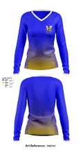 Hand Middle School Basketball 63566499 Women's Long Sleeve V-neck Shirt - 1
