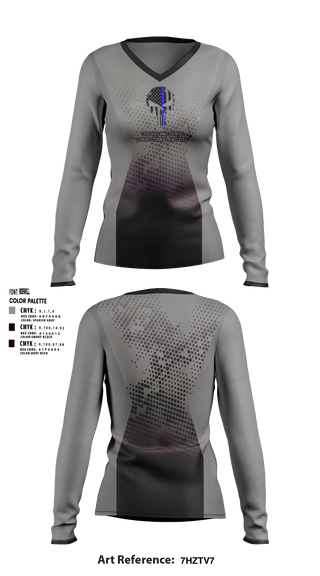 Women's Long Sleeve Vneck Shirt, Chickasaw county correctional facility, , Teamtime, Team time, sublimation, custom sports apparel, team uniforms, spirit wear, spiritwear, sports uniforms, custom shirts, team store, custom team store, fundraiser sports, apparel fundraiser