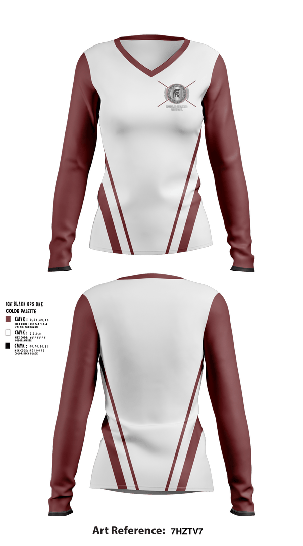 Women's Long Sleeve Vneck Shirt, Douglas High School Softball, Softball, Teamtime, Team time, sublimation, custom sports apparel, team uniforms, spirit wear, spiritwear, sports uniforms, custom shirts, team store, custom team store, fundraiser sports, apparel fundraiser