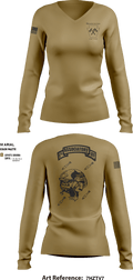 1-111th IN BN ** 38506759 Women's Long Sleeve V-neck Shirt - 8