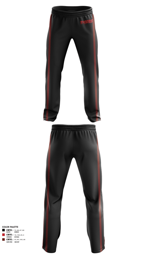 Sweatpants, Tigers, Men's Basketball, Teamtime, Team time, sublimation, custom sports apparel, team uniforms, spirit wear, spiritwear, sports uniforms, custom shirts, team store, custom team store, fundraiser sports, apparel fundraiser