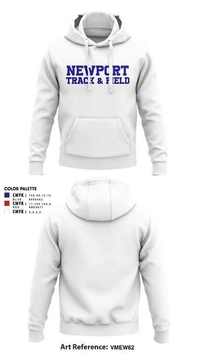 Newport High School Track & Field 49757231 Hoodie - 3