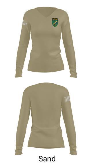 Women's Long Sleeve Vneck Shirt, , Army, Teamtime, Team time, sublimation, custom sports apparel, team uniforms, spirit wear, spiritwear, sports uniforms, custom shirts, team store, custom team store, fundraiser sports, apparel fundraiser