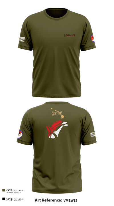 2-6 Cav Alpha troop Renegades 57667590 Short Sleeve Performance Shirt - 4