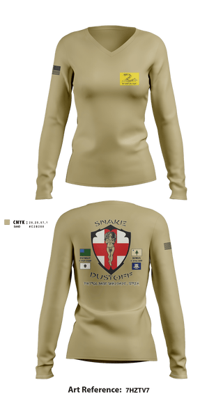 Women's Long Sleeve Vneck Shirt, , Army, Teamtime, Team time, sublimation, custom sports apparel, team uniforms, spirit wear, spiritwear, sports uniforms, custom shirts, team store, custom team store, fundraiser sports, apparel fundraiser