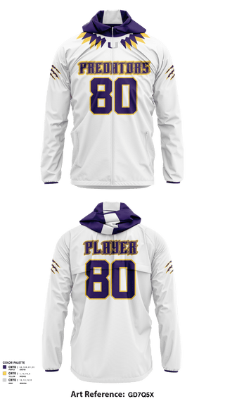 Windbreaker, San Antonio Predators, Football, Teamtime, Team time, sublimation, custom sports apparel, team uniforms, spirit wear, spiritwear, sports uniforms, custom shirts, team store, custom team store, fundraiser sports, apparel fundraiser