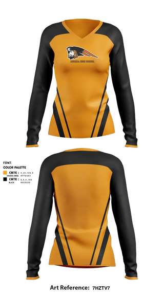 Women's Long Sleeve Vneck Shirt, Merrill High School Softball, Softball, Teamtime, Team time, sublimation, custom sports apparel, team uniforms, spirit wear, spiritwear, sports uniforms, custom shirts, team store, custom team store, fundraiser sports, apparel fundraiser
