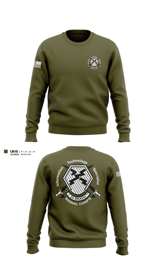 Crew Neck Sweatshirt, 25 Bravo, Army, Teamtime, Team time, sublimation, custom sports apparel, team uniforms, spirit wear, spiritwear, sports uniforms, custom shirts, team store, custom team store, fundraiser sports, apparel fundraiser