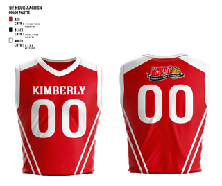 Kimberly 89619245 Reversible Basketball Jersey (White/Red) - 39