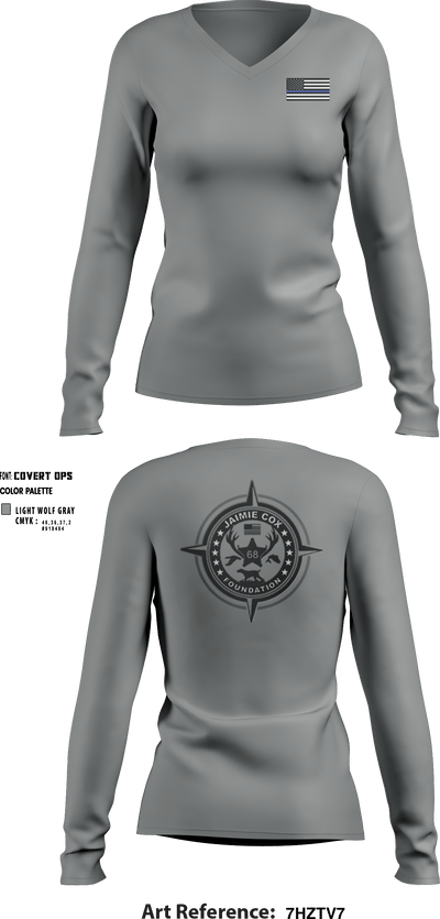 Jaimie Cox Foundation 83768320 Women's Long Sleeve V-neck Shirt - 7