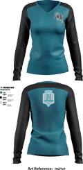 Muchin College Prep 9699574 Women's Long Sleeve V-neck Shirt - 2