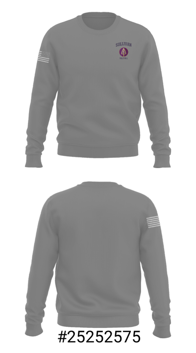 Sullivan Junior High School Volleyball 53113403 Crew Neck Sweatshirt - 12