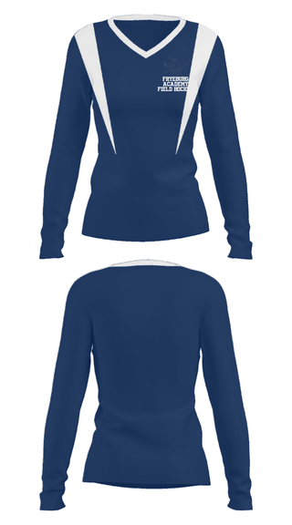 Women's Long Sleeve Vneck Shirt, Fryeburg Academy Field Hockey, Field Hockey, Teamtime, Team time, sublimation, custom sports apparel, team uniforms, spirit wear, spiritwear, sports uniforms, custom shirts, team store, custom team store, fundraiser sports, apparel fundraiser