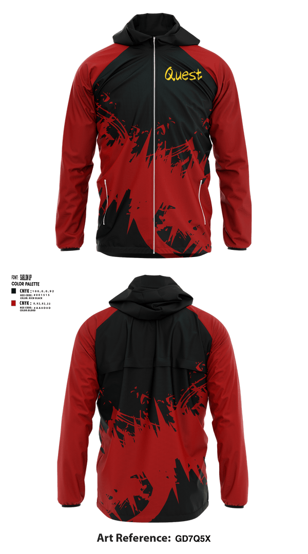 Windbreaker, Quest, , Teamtime, Team time, sublimation, custom sports apparel, team uniforms, spirit wear, spiritwear, sports uniforms, custom shirts, team store, custom team store, fundraiser sports, apparel fundraiser
