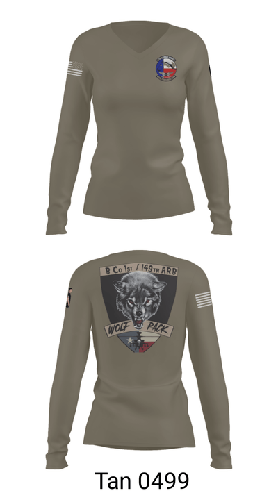 1/149 96639244 Women's Long Sleeve V-neck Shirt - 41