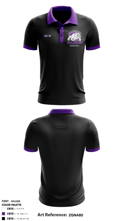 Pasco High School Basketball 33994988 Short Sleeve Performance Polo - 3