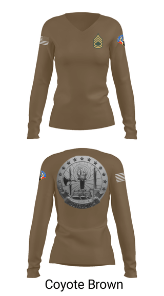 Women's Long Sleeve Vneck Shirt, , Army, Teamtime, Team time, sublimation, custom sports apparel, team uniforms, spirit wear, spiritwear, sports uniforms, custom shirts, team store, custom team store, fundraiser sports, apparel fundraiser