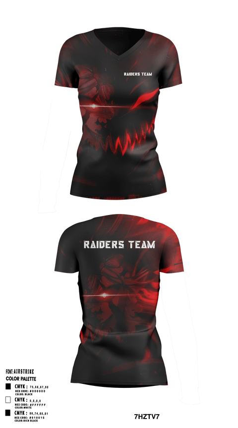 Women's Short Sleeve Vneck Shirt, Raiders team, , Teamtime, Team time, sublimation, custom sports apparel, team uniforms, spirit wear, spiritwear, sports uniforms, custom shirts, team store, custom team store, fundraiser sports, apparel fundraiser