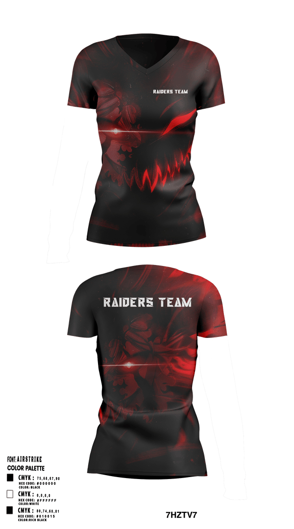 Women's Short Sleeve Vneck Shirt, Raiders team, , Teamtime, Team time, sublimation, custom sports apparel, team uniforms, spirit wear, spiritwear, sports uniforms, custom shirts, team store, custom team store, fundraiser sports, apparel fundraiser