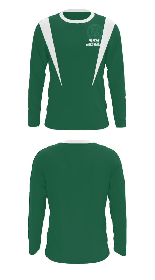 Long Sleeve Performance Shirt, Georgetown Visitation Preparatory School Volleyball, Men's Volleyball, Teamtime, Team time, sublimation, custom sports apparel, team uniforms, spirit wear, spiritwear, sports uniforms, custom shirts, team store, custom team store, fundraiser sports, apparel fundraiser